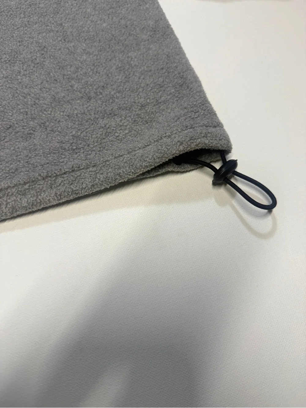 Active Basic Gray Quarter-Zip Fleece Pullover with White Stripes - Picture 5 of 8